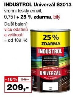 Nátěr na kov a dřevo Univerzál lesk Industrol