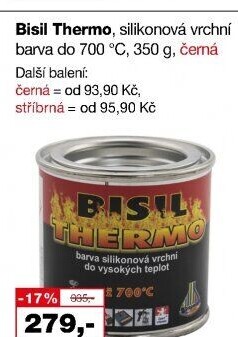 Silikonová vrchní barva Thermo Bisil