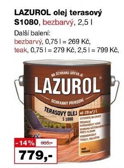 Terasový olej Lazurol