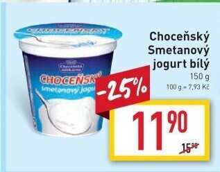 Bílý jogurt smetanový Choceňský