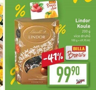Bonboniéra Pralinky Lindor Lindt