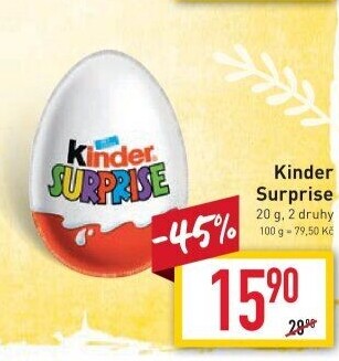 Čokoládové vajíčko s překvapením Kinder Surprise