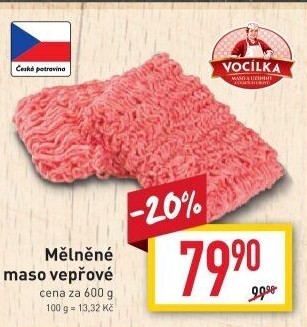 Maso mleté vepřové Vocílka