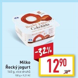 Ochucený jogurt řecký 0% Milko