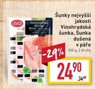 Šunka vinohradská nejvyšší jakosti LE&amp