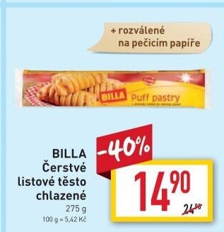 Těsto listové Billa