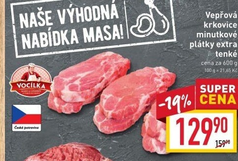 Vepřová krkovice bez kosti Vocílka