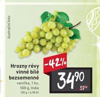 Hrozny bílé bezsemenné