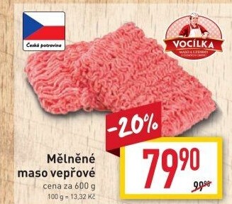 Maso mleté vepřové Vocílka