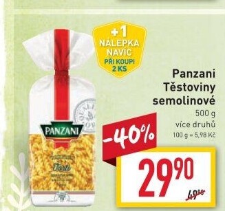 Těstoviny Panzani