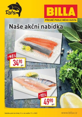 akční leták BILLA 13.4.2022-17.4.2022