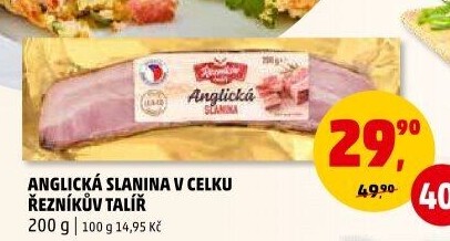 Anglická slanina Řezníkův talíř