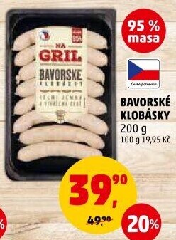 Bavorská klobása Na gril Penny