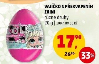 Čokoládové vajíčko s překvapením Zaini