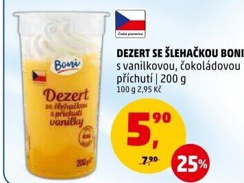 Dezert pudink se šlehačkou Boni