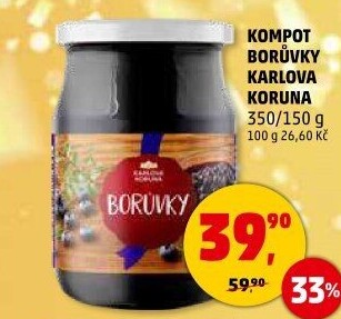 Kompot borůvky Karlova Koruna