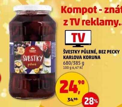 Kompot švestky Karlova Koruna