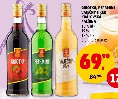 Likér Griotka Královská palírna