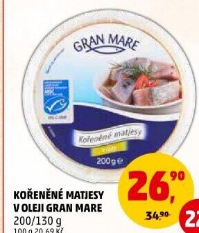Matjesy kořeněné v oleji Gran Mare