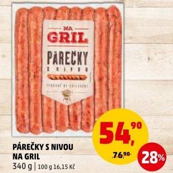 Párečky s nivou Na gril Penny