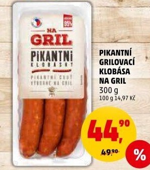 Pikantní klobása Na gril Penny