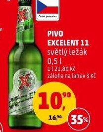Pivo světlý ležák 11° Excelent