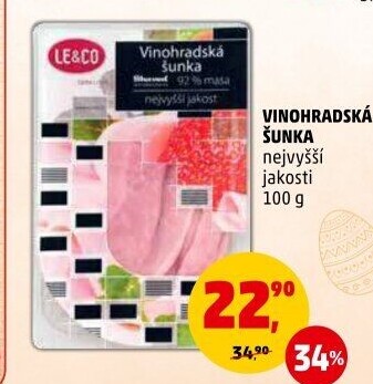 Šunka vinohradská nejvyšší jakosti LE&amp