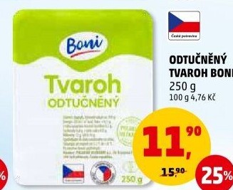 Tvaroh měkký odtučněný Boni