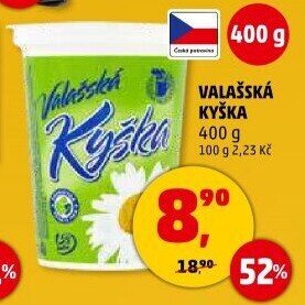 Valašská kyška Mlékárna Valašské Meziříčí