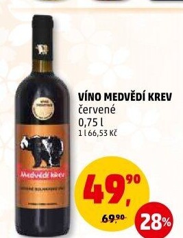 Víno červené Medvědí krev
