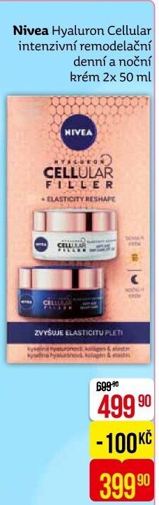 Balení krém denní a noční remodelační Hyaluron Cellular Filler Nivea