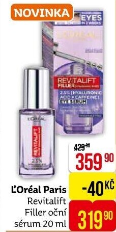 Sérum oční proti vráskám Revitalift Filler L'