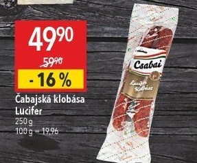 Čabajská klobása Lucifer Csabahús