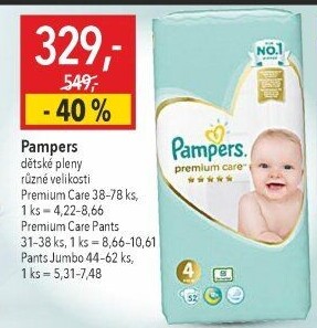 Pleny dětské Pampers Premium Care