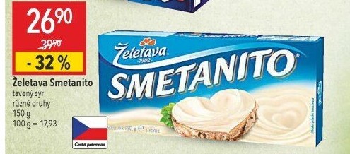 Sýr tavený Smetanito Želetava