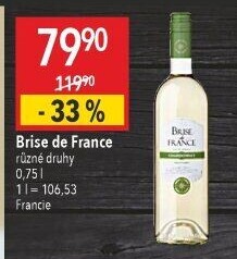 Víno Chardonnay Brise de France