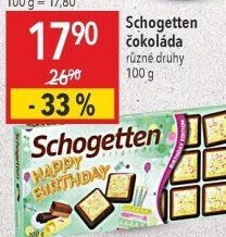 Čokoláda Schogetten Trumpf