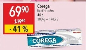 Fixační krém na zubní protézu Corega