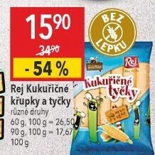 Kukuřičné tyčky bez lepku Rej