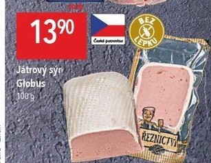 Paštika játrový sýr Globus