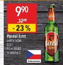 Pivo světlý ležák 11° Echt Pardál