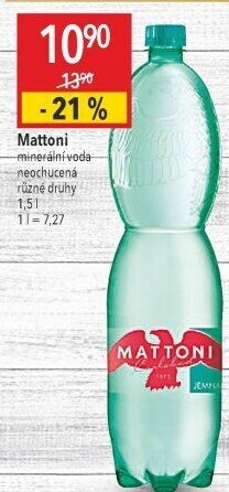 Přírodní voda Mattoni