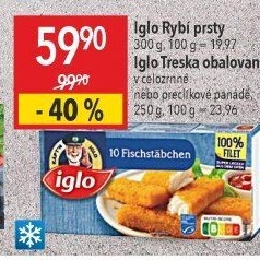 Rybí prsty mražené Iglo