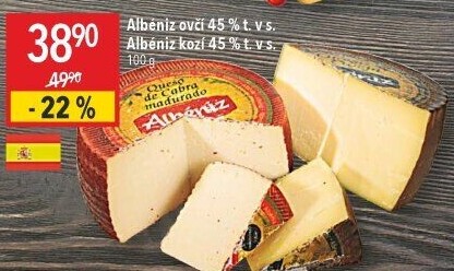Sýr ovčí 45% Albéniz