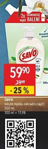 Tekuté mýdlo Savo - náplň