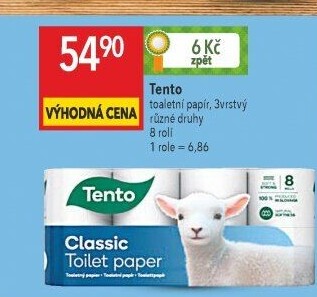 Toaletní papír 3vrstvý Tento