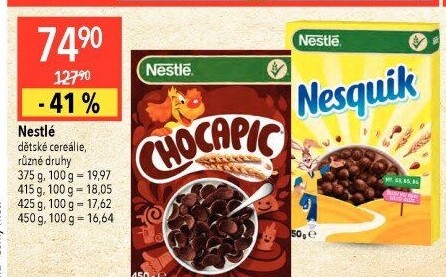 Cereálie Nesquik Nestlé