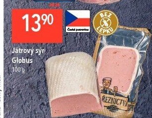 Paštika játrový sýr Globus