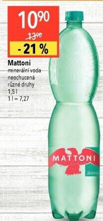 Přírodní voda Mattoni