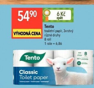 Toaletní papír 3vrstvý Tento